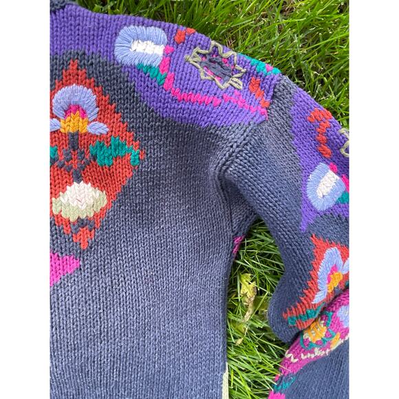 vintage Pier 1 Imports Passport Sweater Size Small - Picture 11 of 16